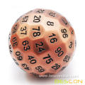 Bescon Solid Metal 100 Sided Dice, Game Dice D100, Giant Polyhedral Metal 100 Sides Dice 50MM in Diameter (1.97in)